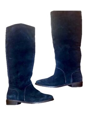 UGG Gracen 8 Tall Suede Riding Boots black